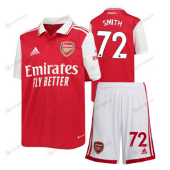 Matt Smith 72 Arsenal Home Kit 2022-23 Youth Jersey - Red