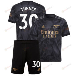 Matt Turner 30 Arsenal Away Kit 2022 - 2023 Youth Jersey - Black