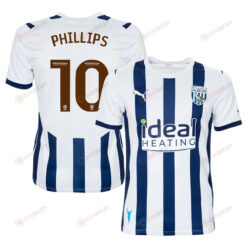 Matthew Phillips 10 West Bromwich Albion FC 2023/24 Home Men Jersey - White