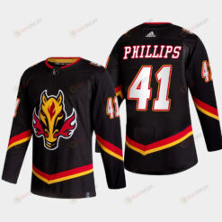 Matthew Phillips 41 Calgary Flames Alternate Black Jersey 2022-23