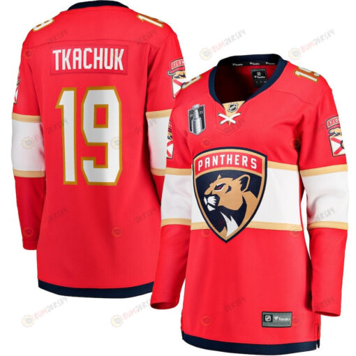 Matthew Tkachuk 19 Florida Panthers Women's 2023 Stanley Cup Final Home Breakaway Player Jersey - Red