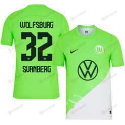 Mattias Svanberg 32 VfL Wolfsburg 2023-24 Home Men Jersey - Green