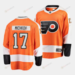 Matvei Michkov #17 Philadelphia Flyers 2023 NHL Draft Home Men Jersey - Orange