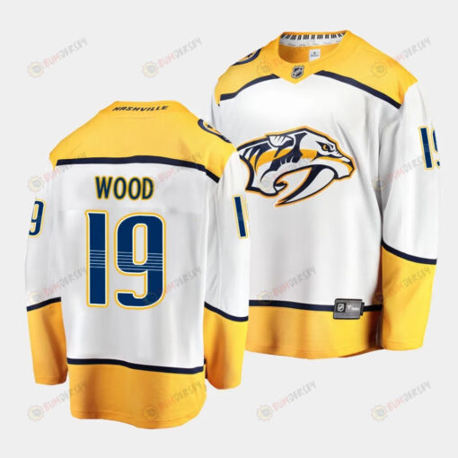 Matvei Michkov #19 Nashville Predators 2023 NHL Draft Away Men Jersey - Yellow/White