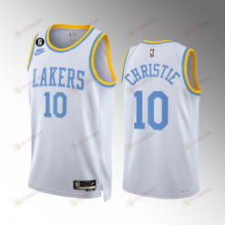 Max Christie 10 2022-23 Los Angeles Lakers White Classic Edition Jersey Swingman