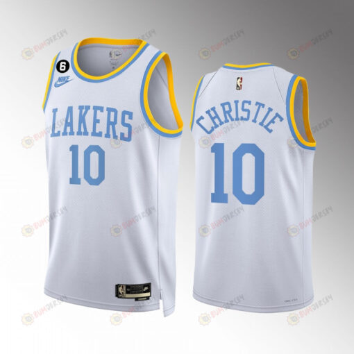 Max Christie 10 2022-23 Los Angeles Lakers White Classic Edition Jersey Swingman