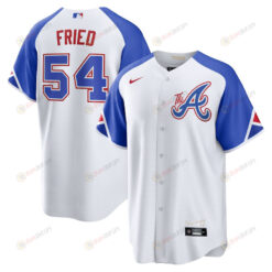 Max Fried 54 Atlanta Braves 2023 City Connect Men Jersey - White