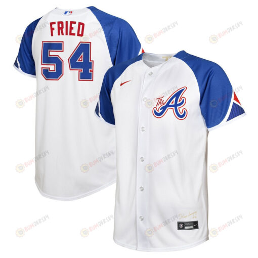 Max Fried 54 Atlanta Braves 2023 City Connect Youth Jersey - White