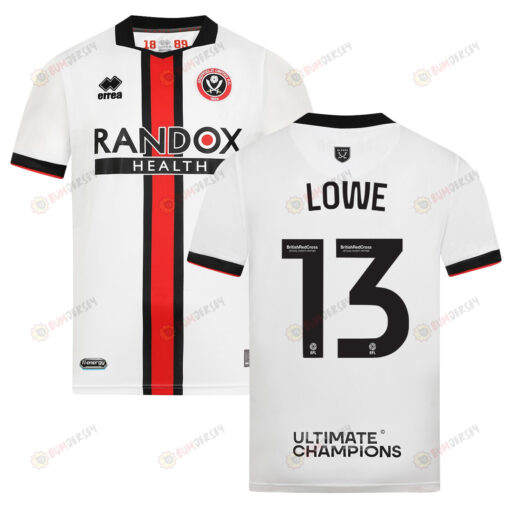 Max Lowe 13 Sheffield United 2022-23 Away Jersey - White