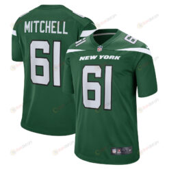 Max Mitchell New York Jets Game Player Jersey - Gotham Green