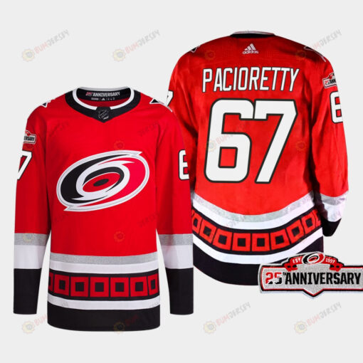 Max Pacioretty 67 Carolina Hurricanes Red Jersey 2022-23 Third 25th Anniversary