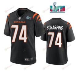 Max Scharping 74 Cincinnati Bengals Super Bowl LVII Men's Jersey- Black
