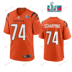 Max Scharping 74 Cincinnati Bengals Super Bowl LVII Men's Jersey- Orange