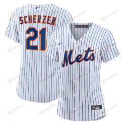 Max Scherzer 21 New York Mets Women's Home Player Jersey - White