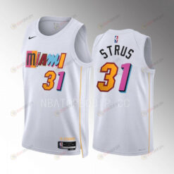 Max Strus 31 Miami Heat 2022-23 City Edition White Jersey Mashup Vol.2