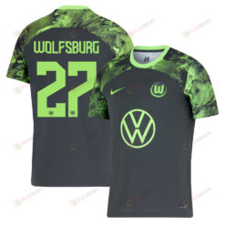 Maximilian Arnold 27 VfL Wolfsburg 2023-24 Away Men Jersey - Black