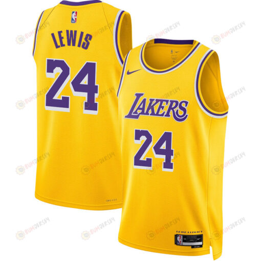 Maxwell Lewis Los Angeles Lakers 2022-23 Icon Edition Gold Men Jersey