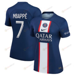 Mbappe 7 Paris Saint-Germain Women 2022/23 Home Player Jersey - Blue