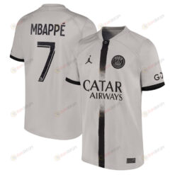 Mbappe 7 Paris Saint-Germain Youth 2022/23 Away Player Jersey - Black