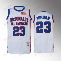 McDonalds All American Michael Jordan 23 Basketball Printing Men Jersey White