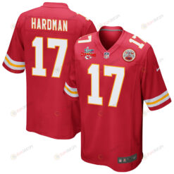 Mecole Hardman 17 Kansas City Chiefs Super Bowl LVII Champions 3 Stars Men's Jersey - Red