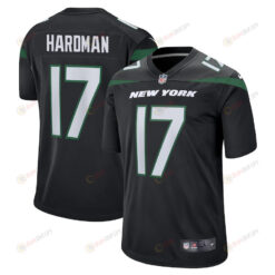 Mecole Hardman 17 New York Jets Alternate Game Men Jersey - Stealth Black