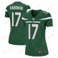 Mecole Hardman 17 New York Jets Game Women Jersey - Green