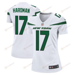 Mecole Hardman 17 New York Jets Game Women Jersey - White