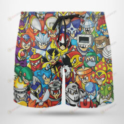 Mega Man Robot Masters Hawaiian Short Summer Shorts Men Shorts - Print Shorts