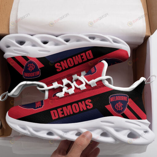 Melbourne Demons Logo Pattern 3D Max Soul Sneaker Shoes In Red And Black