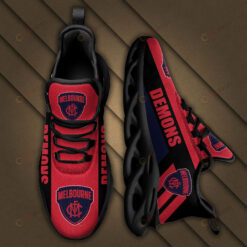 Melbourne Demons Logo Pattern 3D Max Soul Sneaker Shoes In Red Black