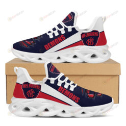 Melbourne Demons Logo Red White Stripe Pattern 3D Max Soul Sneaker Shoes In Blue