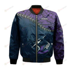 Melbourne Storm Bomber Jacket 3D Printed Grunge Polynesian Tattoo