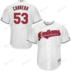Melky Cabrera Cleveland Indians Home Official Cool Base Player Jersey - White