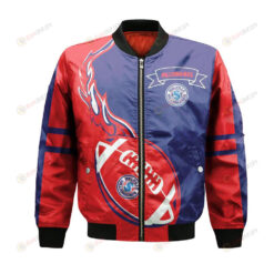 Melville Millionaires Bomber Jacket 3D Printed Flame Ball Pattern