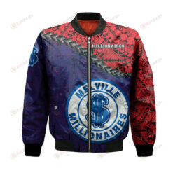 Melville Millionaires Bomber Jacket 3D Printed Grunge Polynesian Tattoo