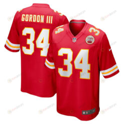 Melvin Gordon III 34 Kansas City Chiefs Home Game Player Jersey - Red