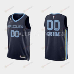 Memphis Grizzlies 00 Custom 2022-23 Icon Edition Navy Men Jersey