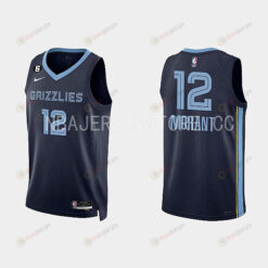 Memphis Grizzlies 12 Ja Morant 2022-23 Icon Edition Navy Men Jersey