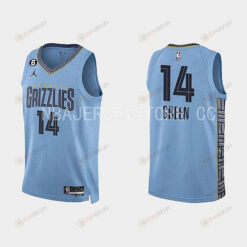 Memphis Grizzlies 14 Danny Green 2022-23 Statement Edition Light Blue Men Jersey