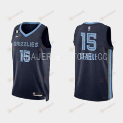 Memphis Grizzlies 15 Brandon Clarke 2022-23 Icon Edition Navy Men Jersey