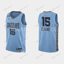 Memphis Grizzlies 15 Brandon Clarke 2022-23 Statement Edition Light Blue Men Jersey