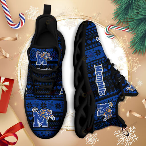 Memphis Tigers Logo Brocade Pattern 3D Max Soul Sneaker Shoes