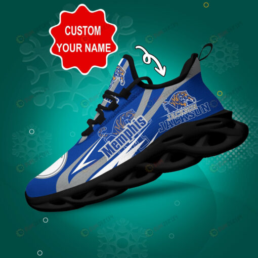 Memphis Tigers Logo Line Pattern Custom Name 3D Max Soul Sneaker Shoes