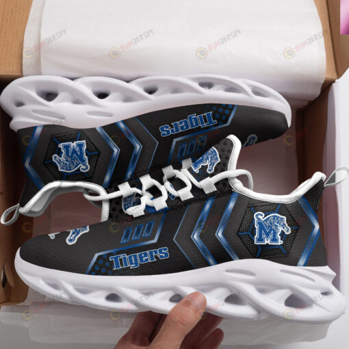 Memphis Tigers Logo Pattern 3D Max Soul Sneaker Shoes In Black