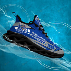 Memphis Tigers Logo Pattern 3D Max Soul Sneaker Shoes In Blue Gray