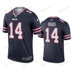 Men Bills Stefon Diggs 14 Inverted Legend Navy Jersey