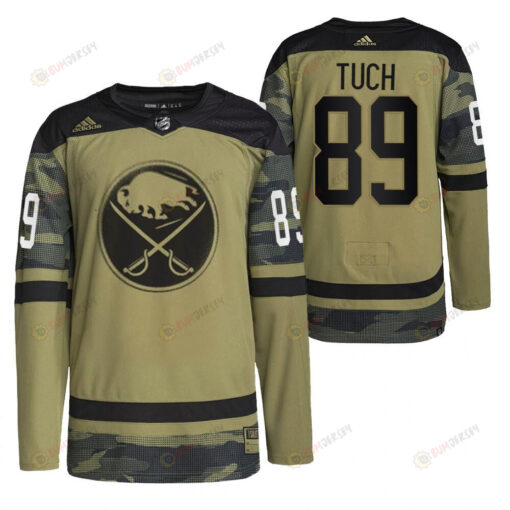 Men Buffalo Sabres Alex Tuch 2022 Military Appreciation Night Camo 89 Jersey Primegreen Jersey