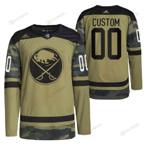 Men Buffalo Sabres Custom 2022 Military Appreciation Night Camo 00 Jersey Primegreen Jersey