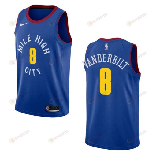 Men Denver Nuggets 8 Jarred Vanderbilt Statement Swingman Jersey - Blue